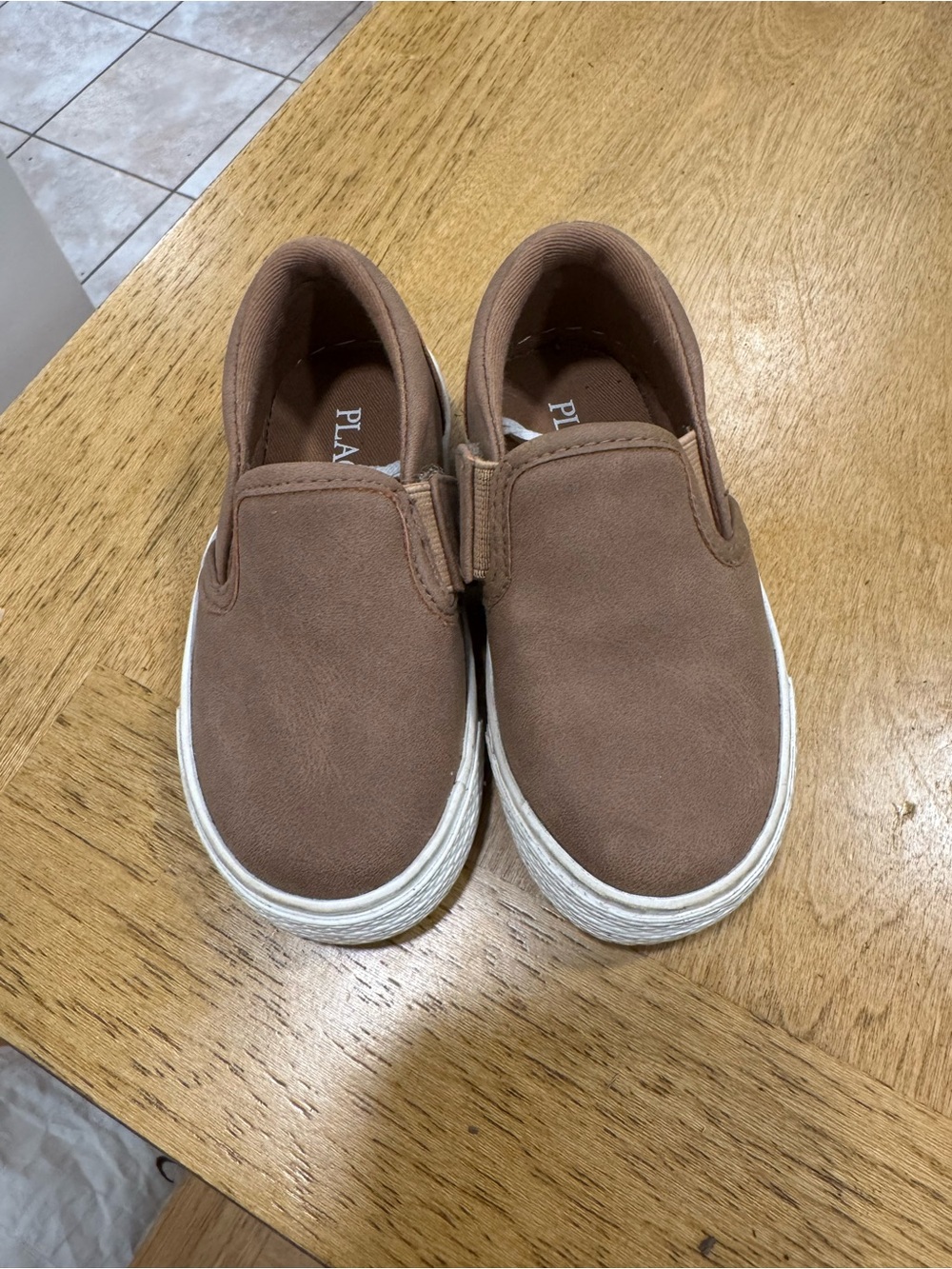 The Children's Place Brown Slip-On Sneakers with White Sole